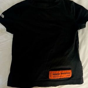 Heron Preston Different-Print Cropped T-Shirt